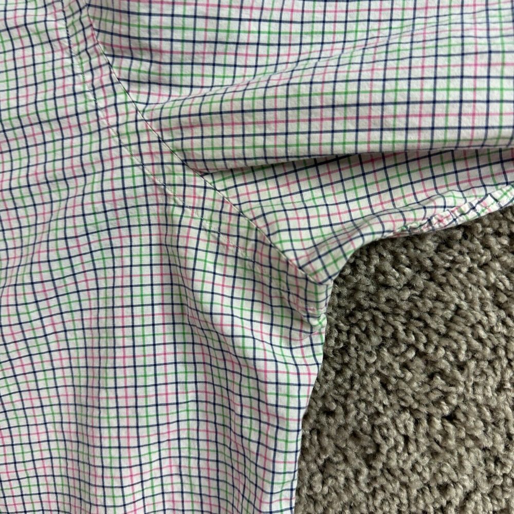 Ralph Lauren Shirt Mens Large Purple White Blue Pony Multicolor Check FLAW - Picture 7 of 12